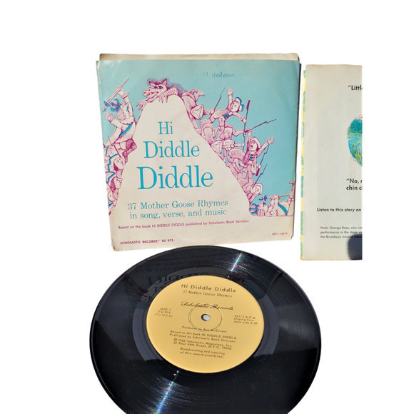 HP Three 3 Vintage Story Records Hi Diddle Diddle, The Three Little Pigs - Picture 4 of 8